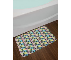 Quirky Vibrant Composition Bath Mat