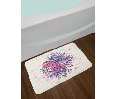 Motif Grunge Splashes Bath Mat