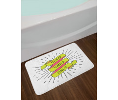 Positive Words Rays Bath Mat