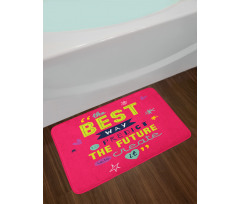 Motivational Typography Bath Mat