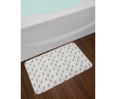 Owl with Leafy Branches Bath Mat