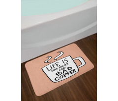 Coffee Lover Mug Concept Bath Mat