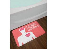 Human with Words Bath Mat