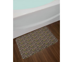 Forest Foliage Blossoming Bath Mat