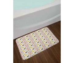 Scrapbook Geometric Squares Bath Mat