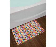 Vivid Spiral Funny Curls Bath Mat