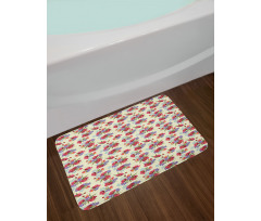 Shabby Garden Blossoms Bath Mat