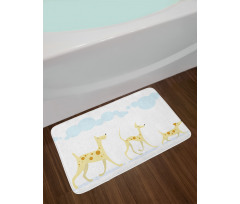 Simplistic Cheery Dogs Bath Mat