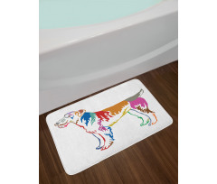 Terrier Shadows Sketch Bath Mat