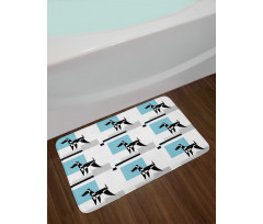 Simplistic Modern Terrier Bath Mat