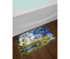 Tribal Lizards Dreamcatcher Bath Mat