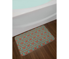 Ethnic Colorful Quirky Art Bath Mat