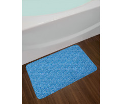 Monochrome Floral Art Bath Mat