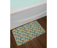 Completing Squares Design Bath Mat