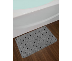 Spiraling Effect Hexagons Bath Mat