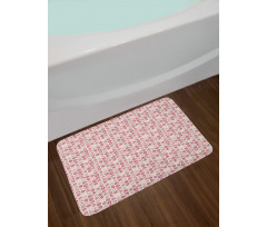 Dotted Hexagon Shapes Bath Mat