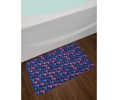 Polygonal Cocktail Art Bath Mat