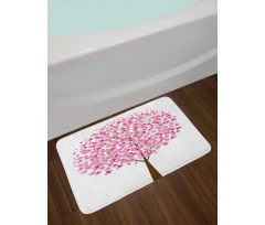 Simple Cherry Tree Blossom Bath Mat