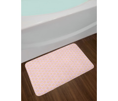 Blush Tones Oval Geometric Bath Mat
