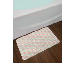 Pastel Floral Oriental Bath Mat