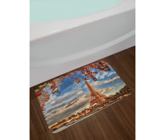 Eiffel Tower with Boat Bath Mat