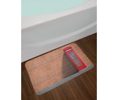 Telephone Kiosk Bricks Bath Mat