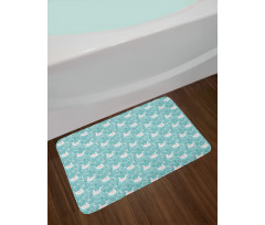 Gracious Flowers Lake Art Bath Mat