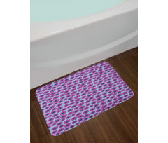 Hand Drawn Pink Poppies Bath Mat