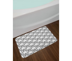 Pentagram Star in Circle Bath Mat