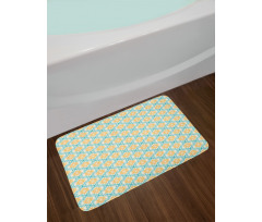 Thin Line Curlicue Damask Bath Mat