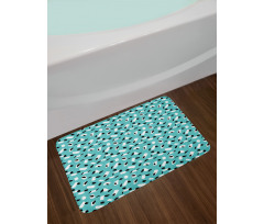 Quirky Brushstrokes Bath Mat