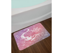 Eastern Elephant Zentangle Bath Mat