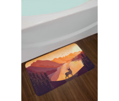 Bird Mountain Reindeer Bath Mat