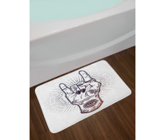 Tattooed Hand Raised Bath Mat