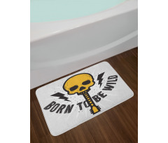 Born to Be Wild Words Bath Mat