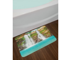 Waterfall in Rainforest Bath Mat