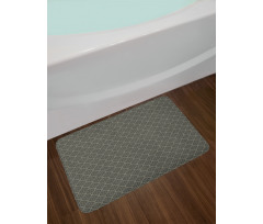 Funky Wavy Dotted Lines Bath Mat