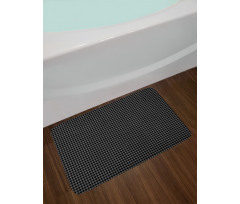 Simple Greyscale Argyle Bath Mat