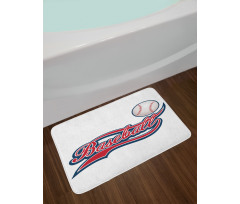 Baseball Ball Sports Bath Mat