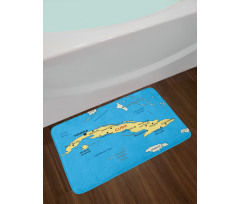 Republic of Cuba Modern Bath Mat