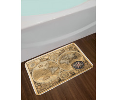 Accvrat Map of World Bath Mat