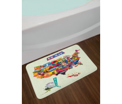 Seashore Sunflowers Bath Mat