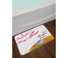 Cherry Blossom and Cup Bath Mat