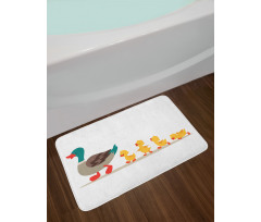 Mother Duck Babies Row Bath Mat