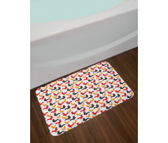 Farm Animal Bird Pattern Bath Mat