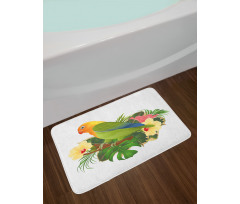 Exotic Agapornis Parrot Bath Mat