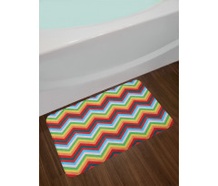 Zigzag Sharp Vibrant Bath Mat