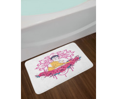 Meditation Floral Mandala Bath Mat