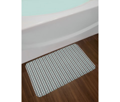 Sketch Look Lines Art Bath Mat