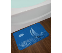 Sail Boat Ship Bath Mat